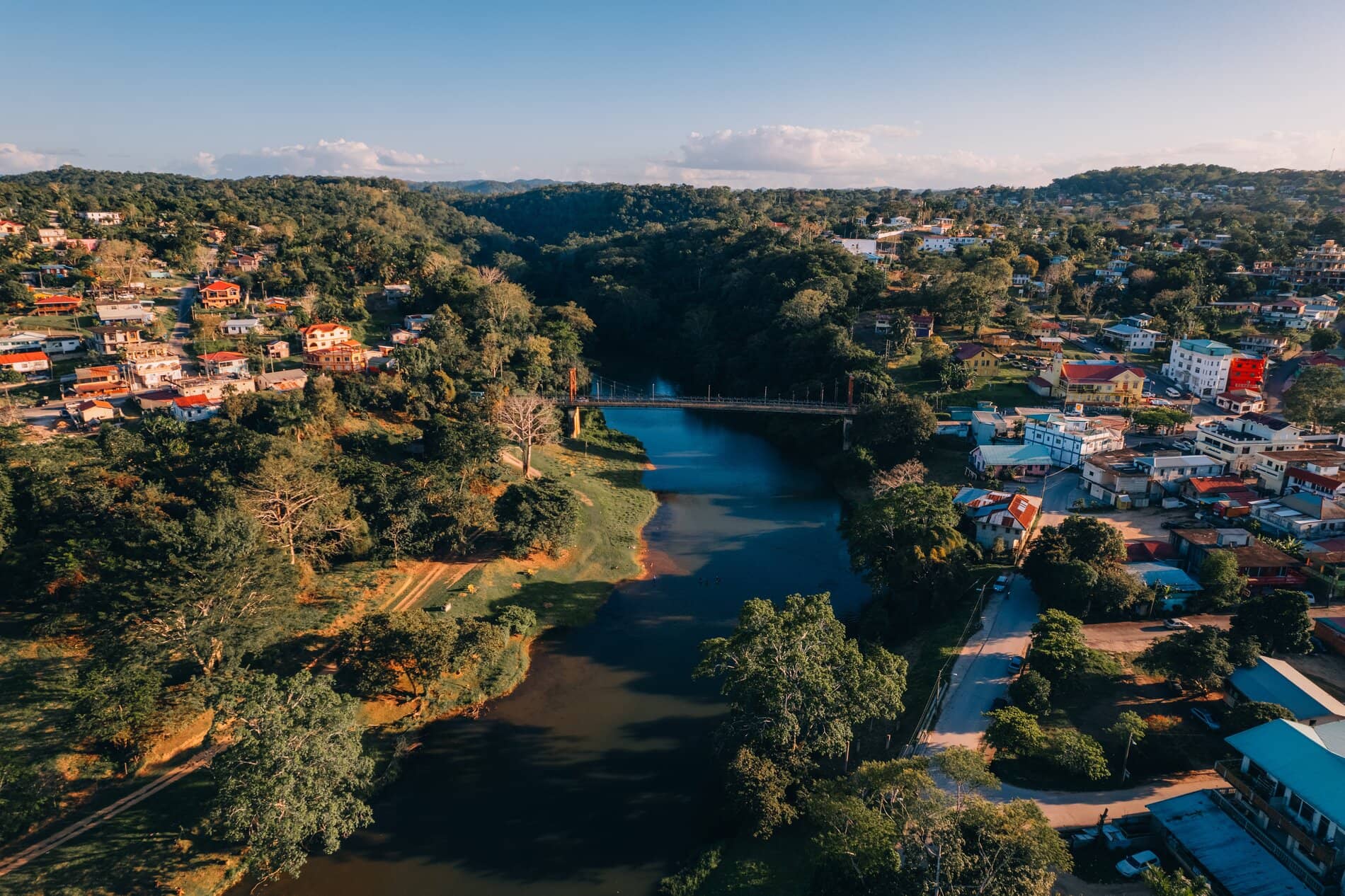 Lush green landscape of the Cayo District in Belize