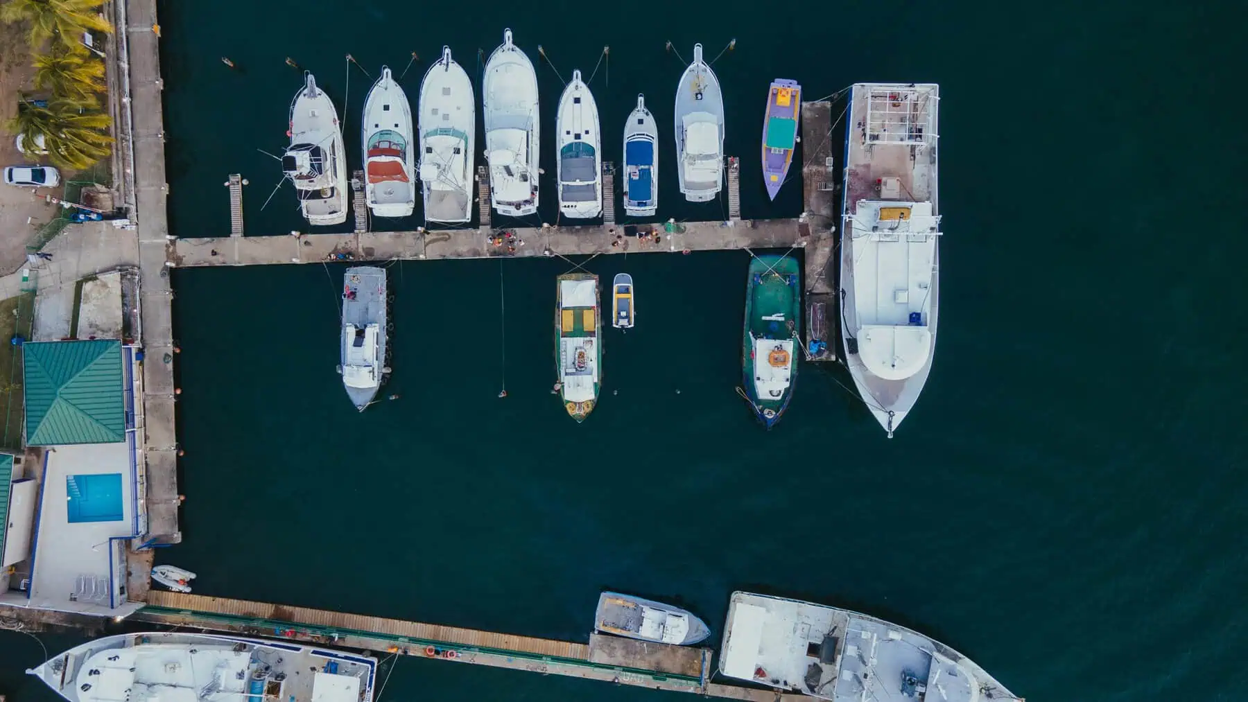 Aerial of Marina Slip for sale in Belize by RE/MAX afiliate